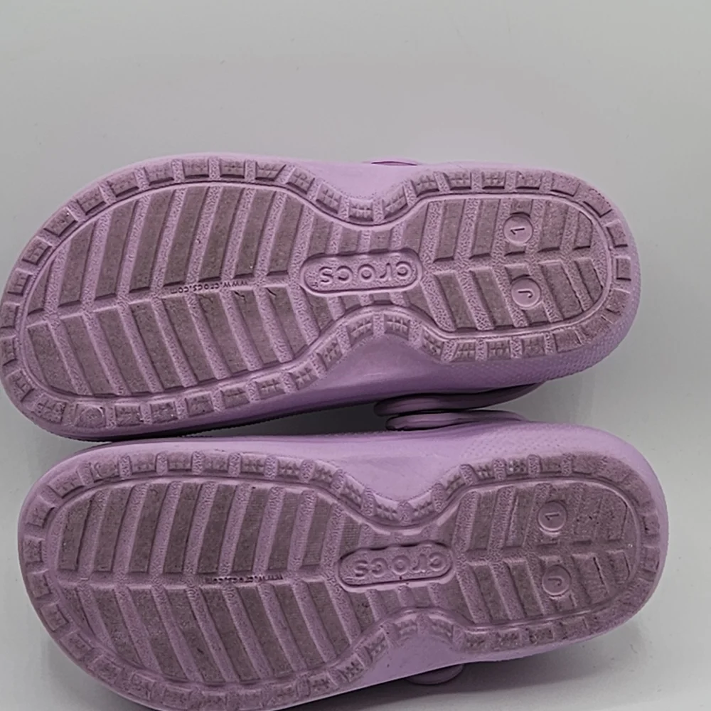 Crocs fleece lined clog purple lilac size 1 - Picture 8 of 15